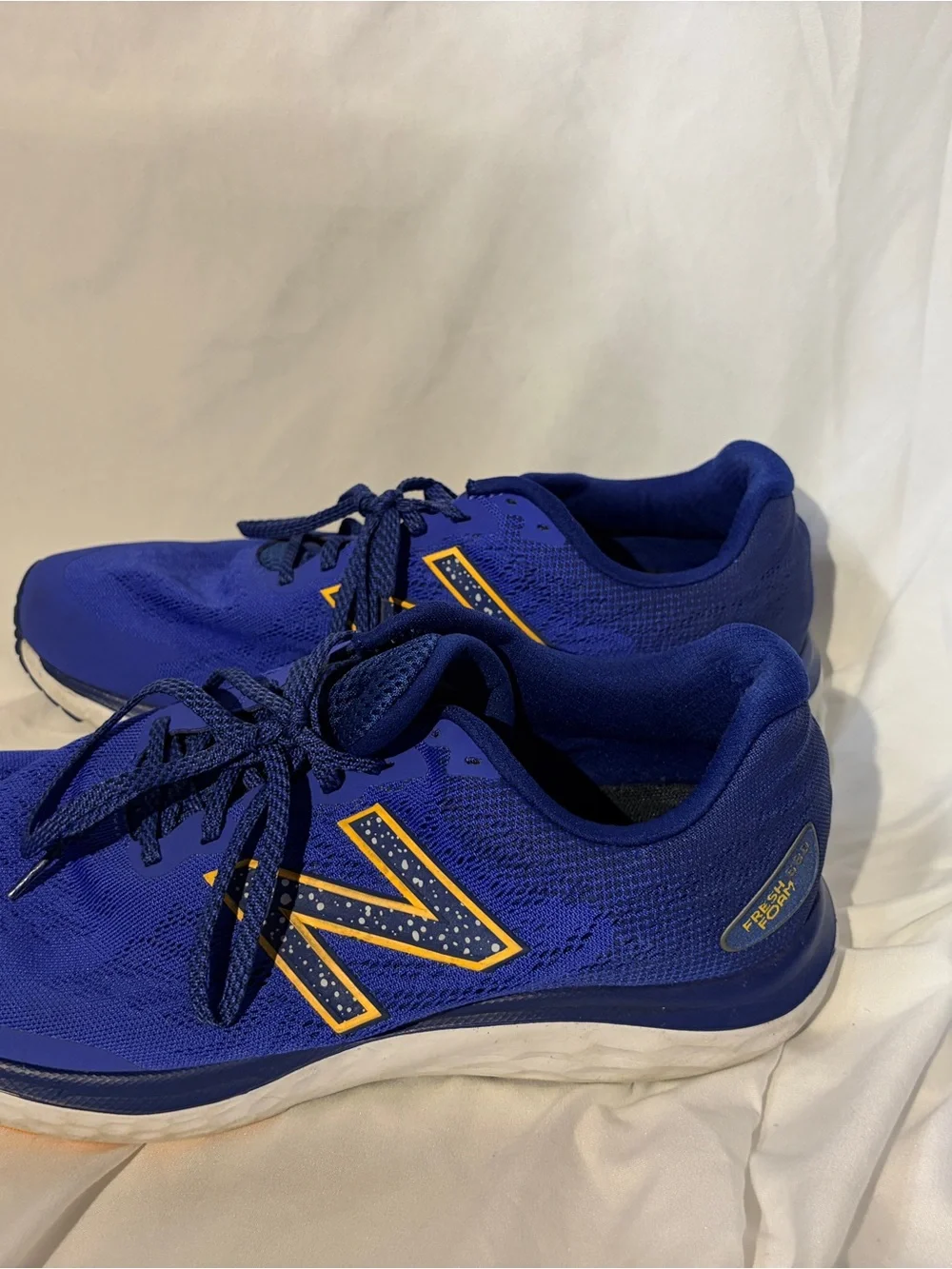 New Balance Men’s Royal Blue Running Sneakers with Yellow Trim